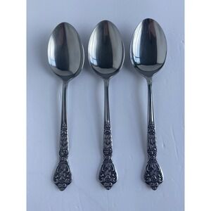 Vintage Versailles Stainless Steel‎ Tablespoons Set of 3 MSI Japan Rococo-Style